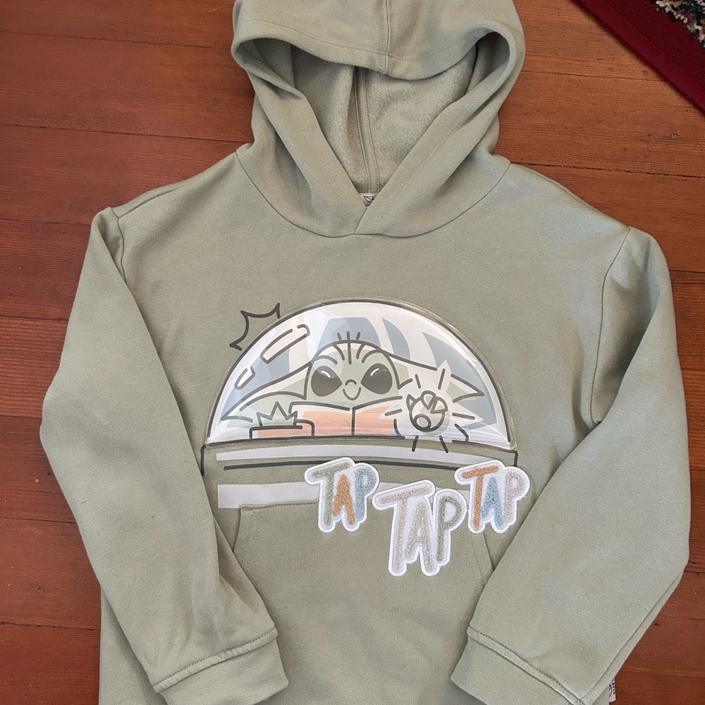 Star Wars Kids Olive Green Hooded Sweatshirt with 3D motif